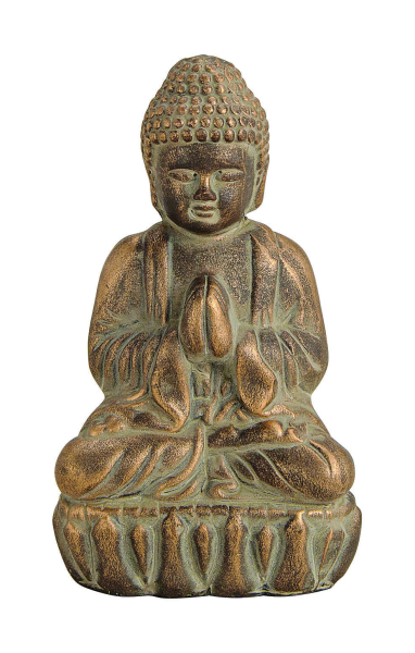 Buddha Figur Ton Glücksbuddha Deko Skulptur Glücksbringer Geschenk